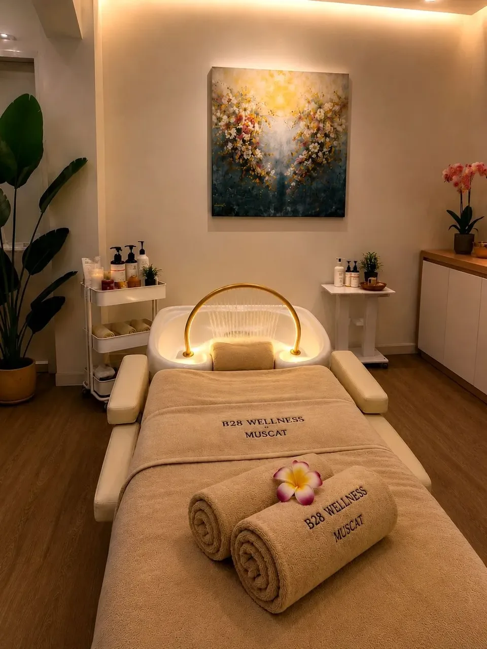 Korean head & scalp spa station at B28 Muscat